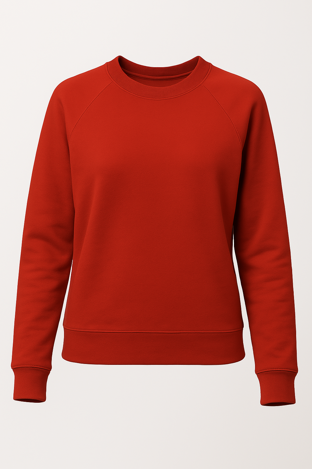 Unisex Red Sweatshirt – 100% Cotton, Soft & Breathable