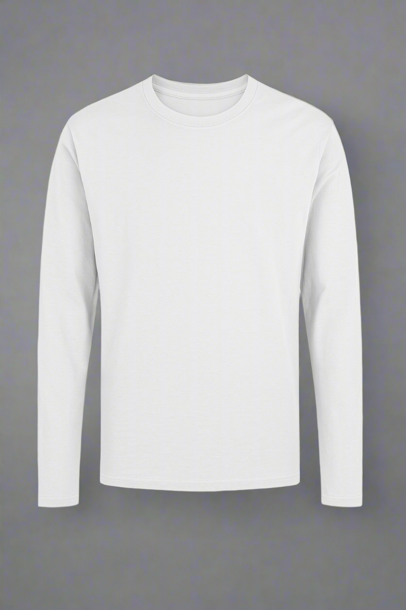 Everyday Essential – Full Sleeve White T-Shirt